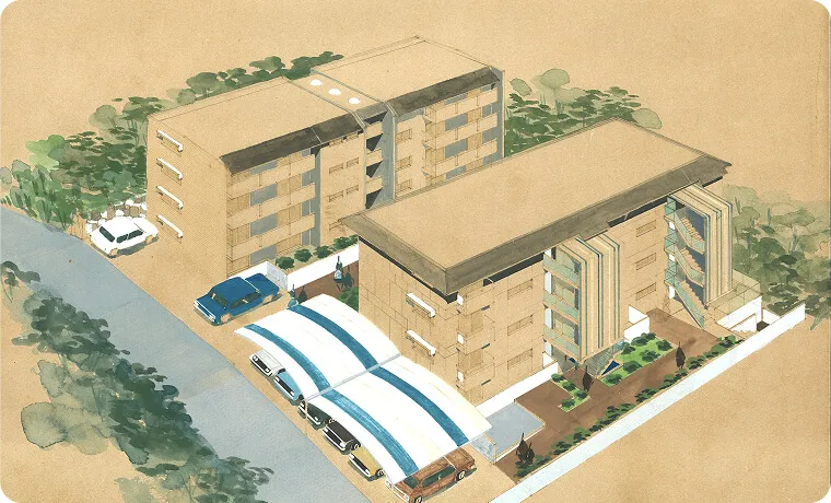 マンション東山荘を建設